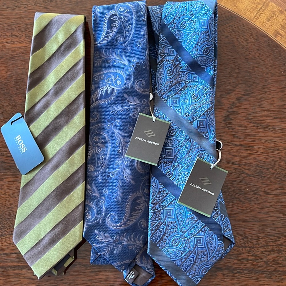 Joseph Abboud  and Hugo Boss Ties. NWT
